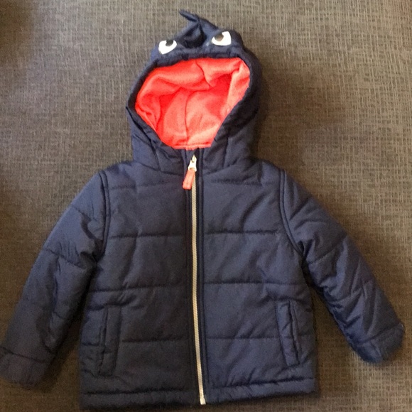 Like new- Carters, boys two piece Dino snowsuit, 24 months - Picture 3 of 6